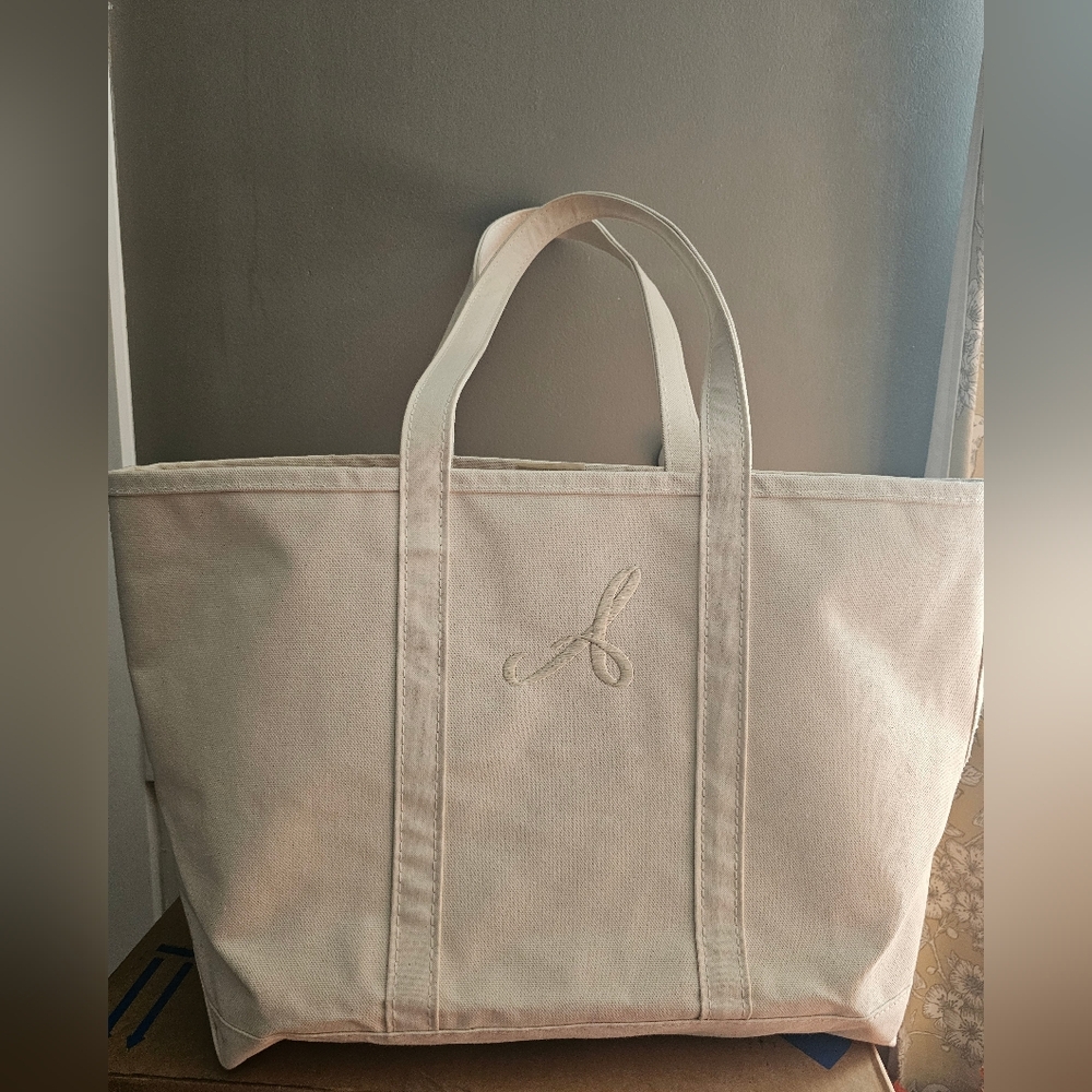 L.L. Bean Natural Canvas Boat and Tote